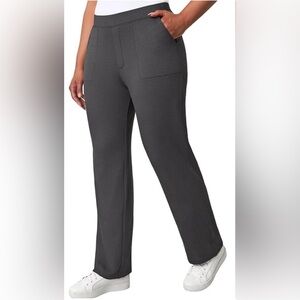 NWT Mondetta Women's Pull-On Herringbone Straight Leg Pant Black L